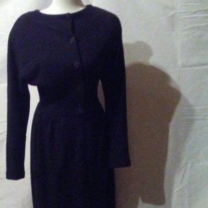 Laura Henson Black 100% wool dress